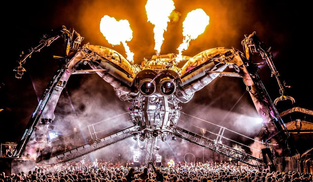 Multi-stage electronic music festival
